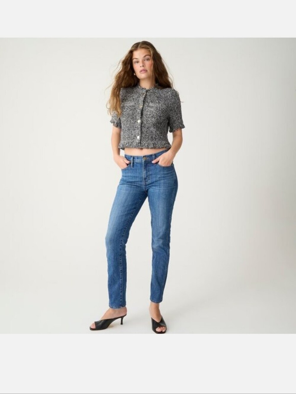 J. Crew 9" Vintage Slim Straight Jeans | Light Blue Wash | 23P